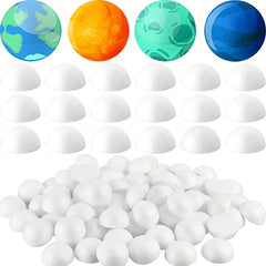 50PCS Foam Balls Half Round Hemispherical Craft Ball Wedding Decor