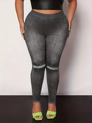 Slim High Waist Jeggings Casual Leggings