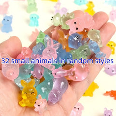 Random Glow in the Dark Resin Mini Animals Statues