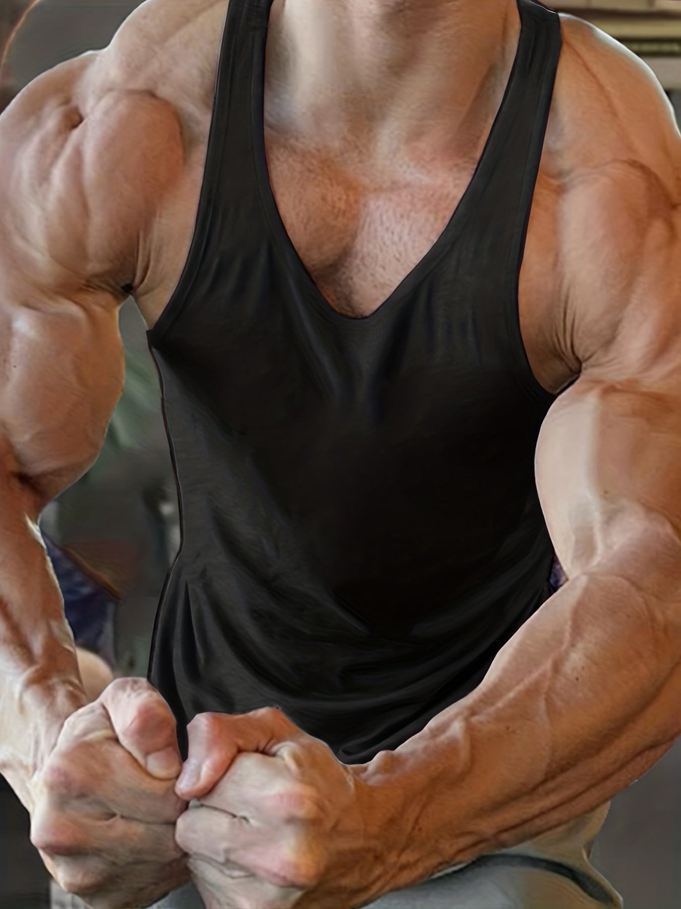 Men's Gym Tank Top Cotton Bodybuilding Muscle Singlet