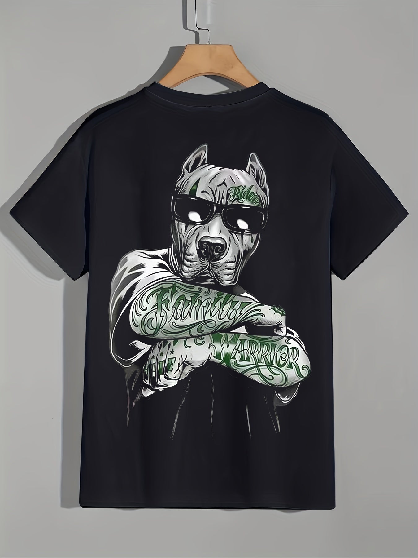 Animal 3D Print Men's Short Sleeve T-Shirt Graphic Tee