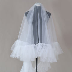 Layered Bridal Veil and Train for Wedding