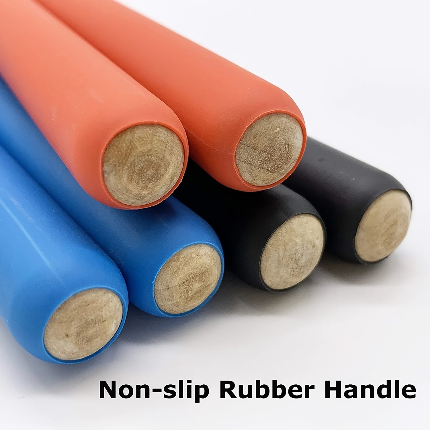 5A Maple Wood Tip Drumsticks with Non Slip Rubber Handle