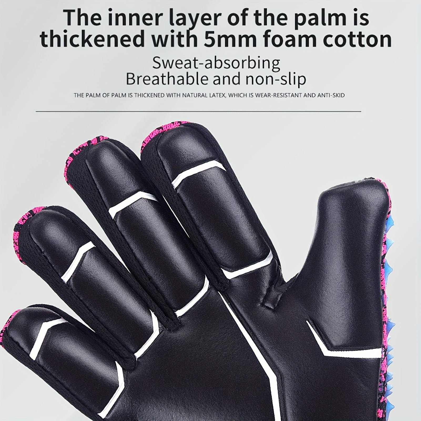 Anti Slip Soccer Goalkeeper Gloves High Performance Size 6-10
