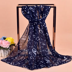 Chiffon Printed Silk Scarf Neckerchief Head Wrap Beach Women Shawl