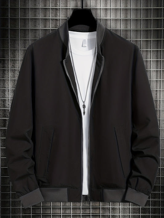 Men's Lightweight Zip Up Jacket Coat for Spring Fall