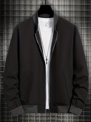 Men's Lightweight Zip Up Jacket Coat for Spring Fall