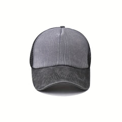 Snapback Trucker Hat Block Grid Baseball Cap Unisex Vintage Peaked Cap Dad Hat