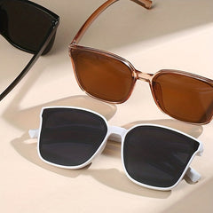 3 Pairs Square Sunglasses UV400 Sun Shades Glasses Travel Vacation