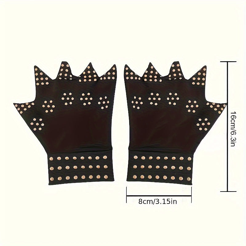 2pcs Magnetic Fitness Gloves Half Finger Sports Gloves