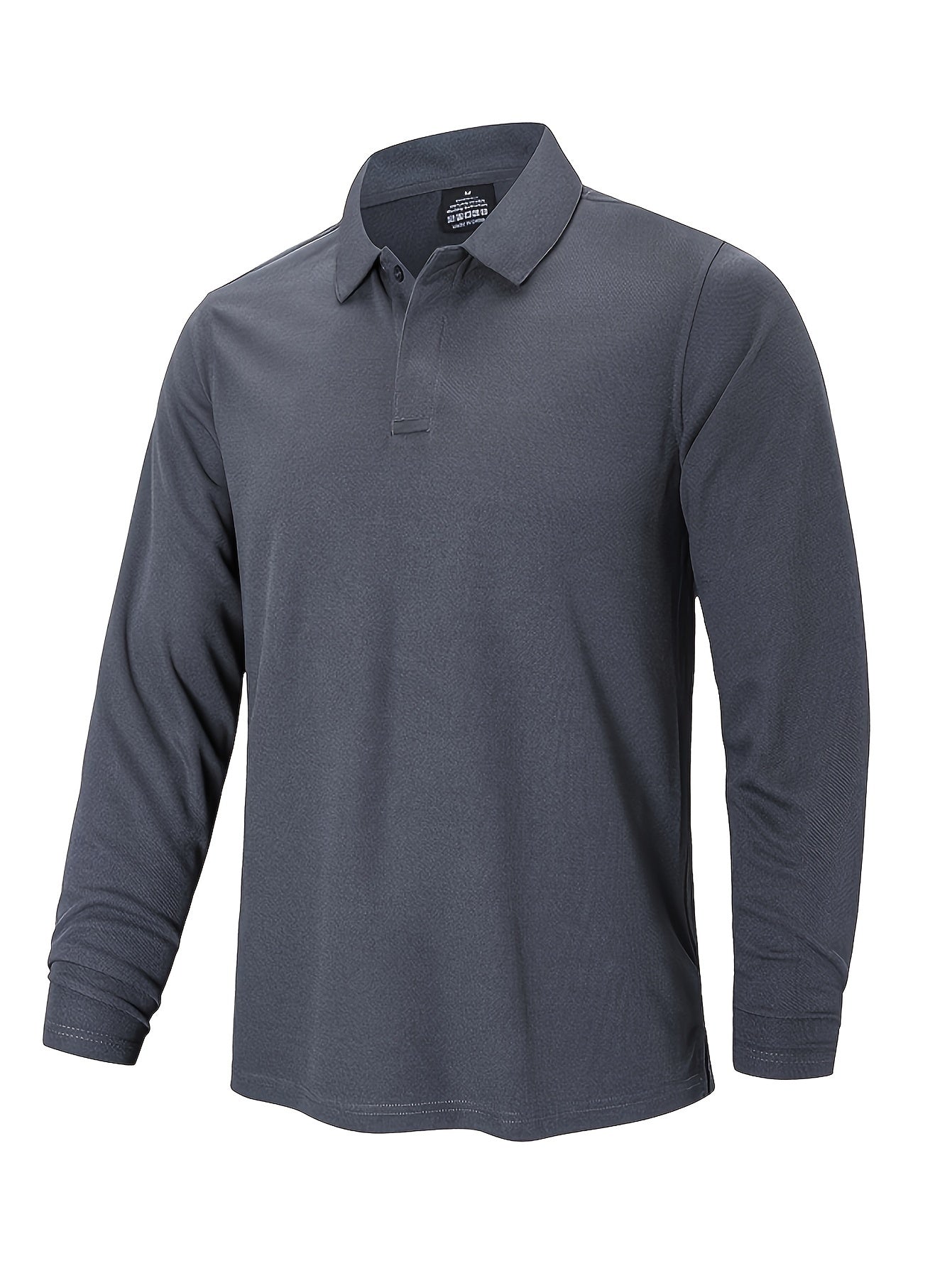 ZENGVEE Men's Quick Drying Long Sleeve Performance Golf Shirt
