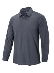 ZENGVEE Men's Quick Drying Long Sleeve Performance Golf Shirt