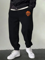 Men's Basketball Skull Graphic Sweatpants Loose Joggers
