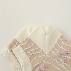 5 Pairs Floral Print Low Cut Ankle Socks Women's Stockings
