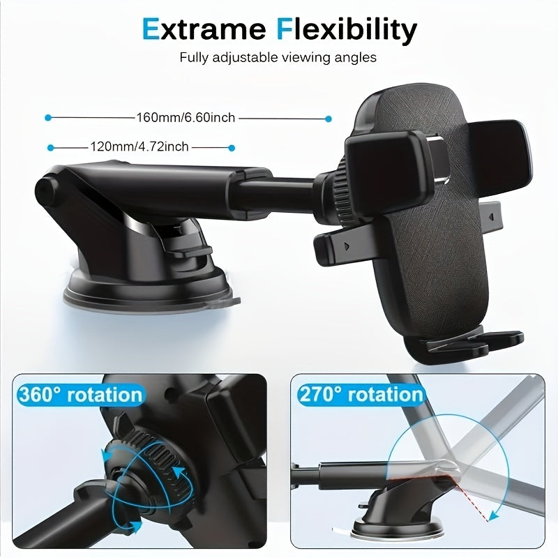 Universal Car Phone Bracket Retractable Mounting