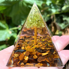Orgone Crystal Tree Pyramid Energy Generator Chakra Meditation