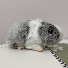Realistic Guinea Pig Plush Soft Stuffed Animal Interactive Toy Brown Fur Gift