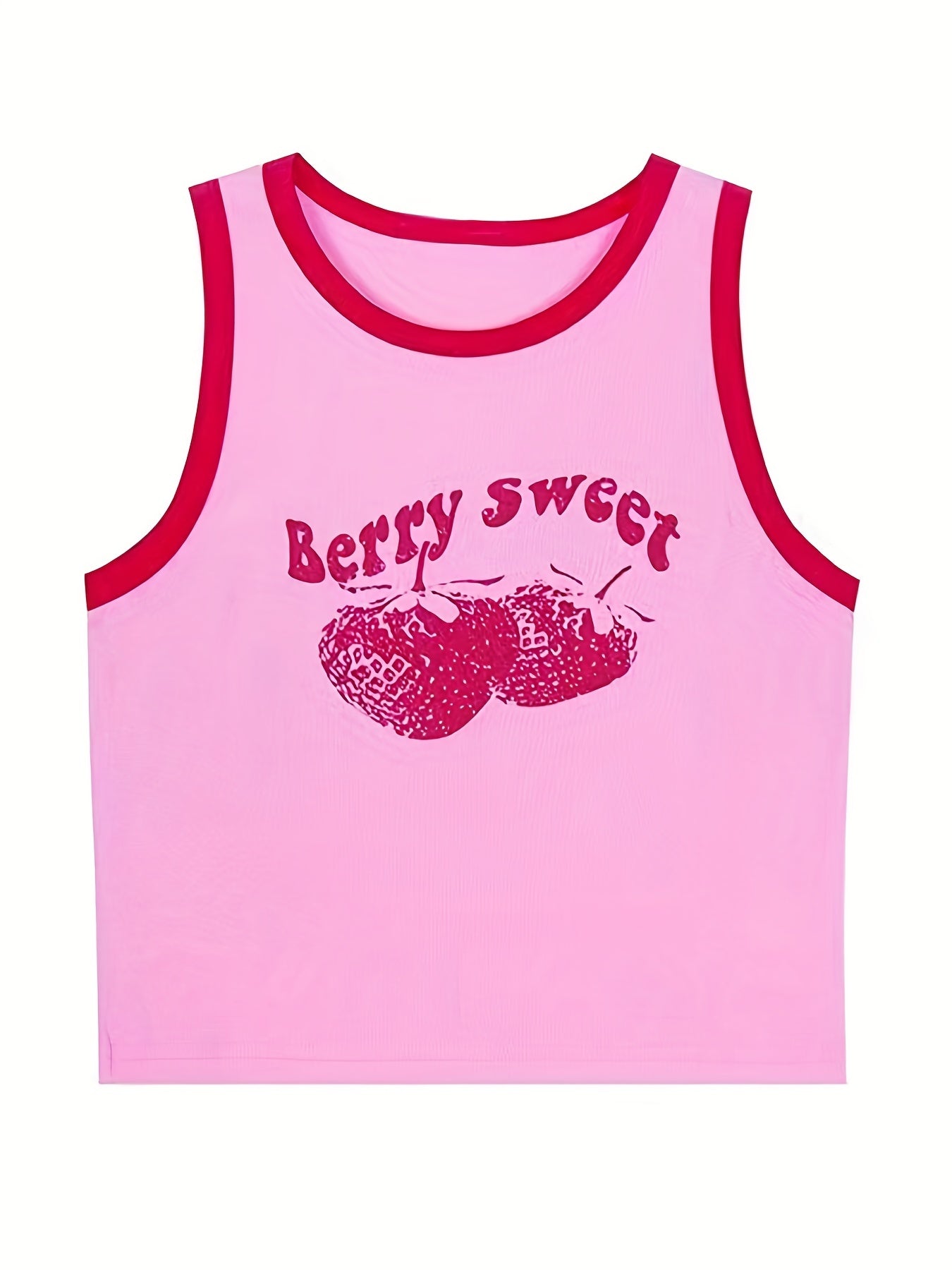 Strawberry Tank Top Sleeveless Casual Summer Women's Clothing