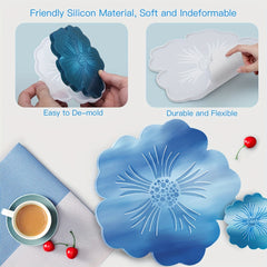 Flower Resin Tray & Coaster Molds for DIY Home Decor