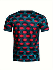 Men's All Over Hole 3D Pattern 2 Piece Outfit Set