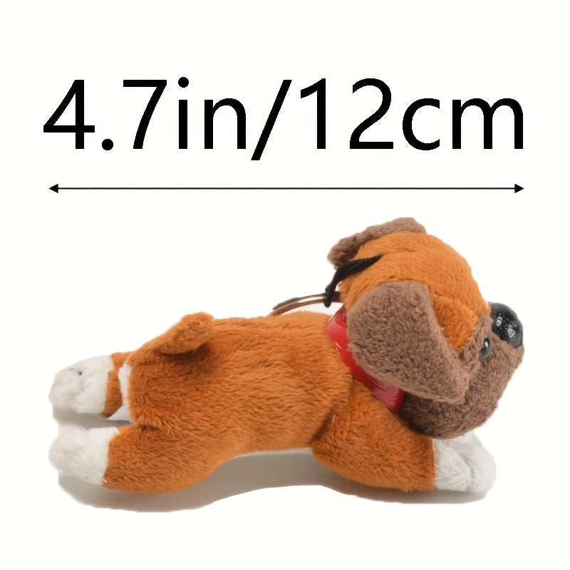 7in Plush Toy Dog Keychain School Bag Hanging Ornament Easter Gift