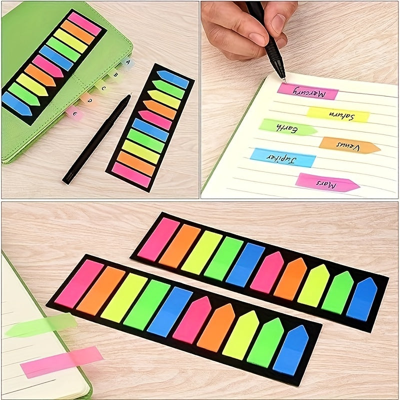 200 Pages Sticky Notes Film Text Strips Marker Labels Bookmark