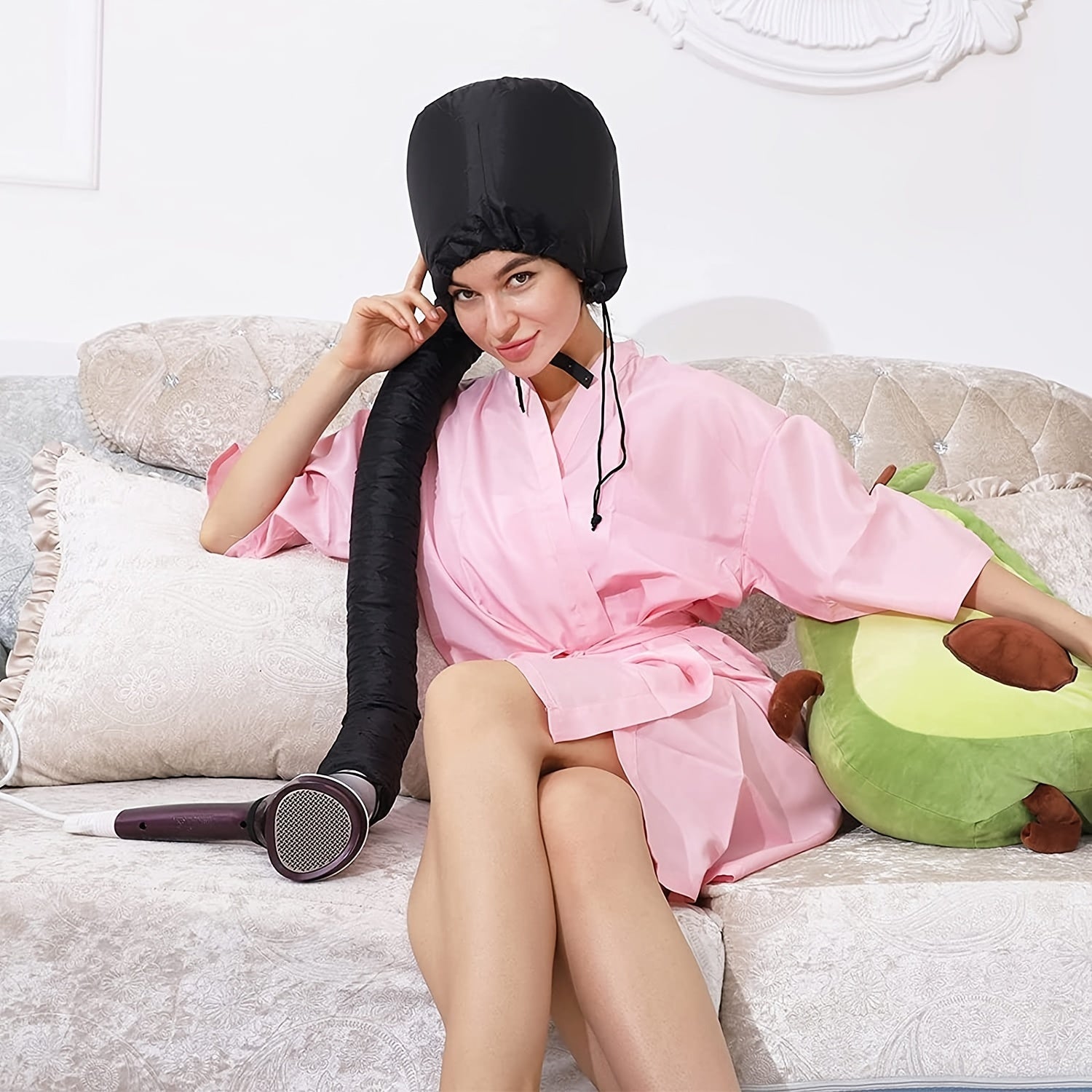 Soft Bonnet Hood Hair Dryer Attachment for Curly Hair Care