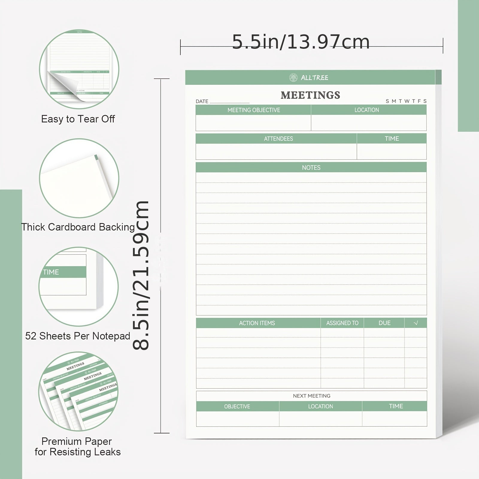 3 Packs Meeting Notes Notepad For Work Meeting Planner Organizer For Office