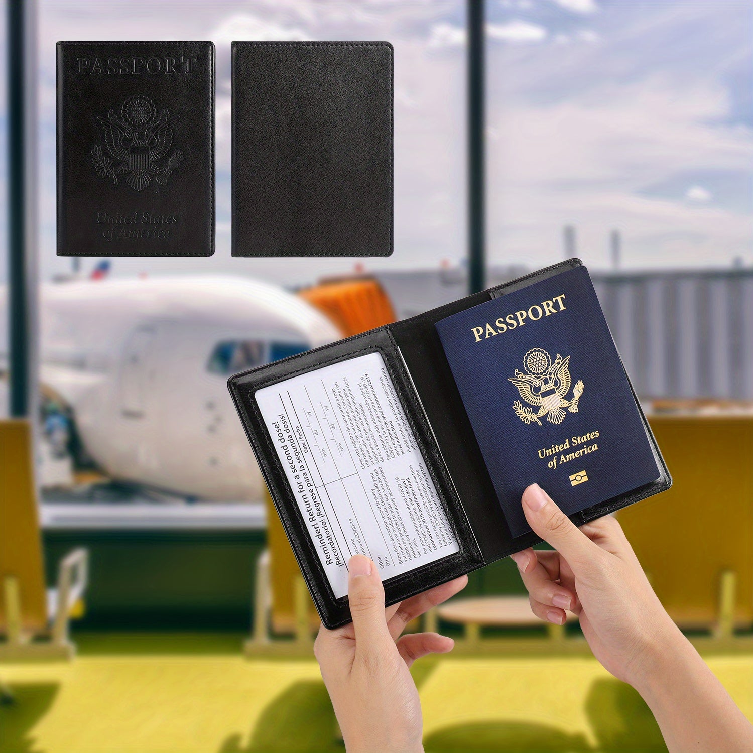 Travel Passport Bag Vaccine Card Holder Multifunctional