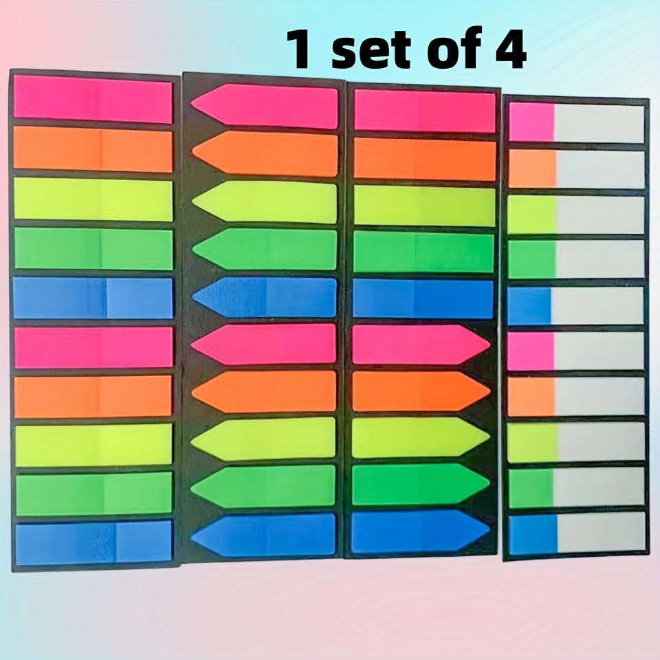 4pcs Arrow Head Transparent Index Sticky Note 10 Kinds Per 200 Labels
