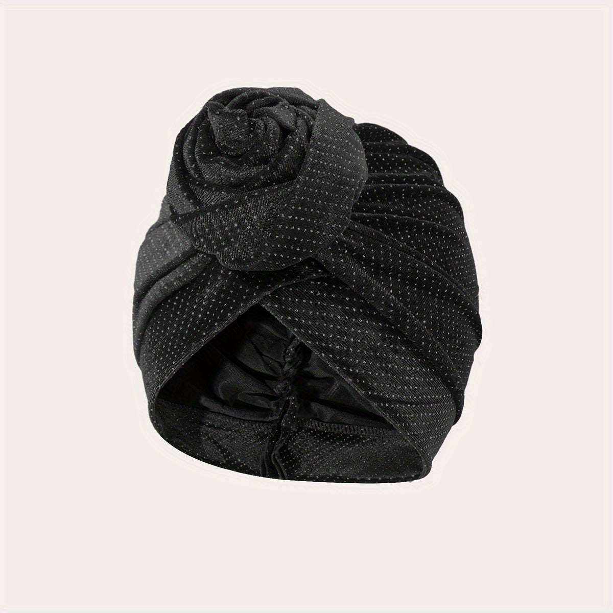Big Flower Turban Polka Dot Head Wrap Women Headscarf Cap Bandana