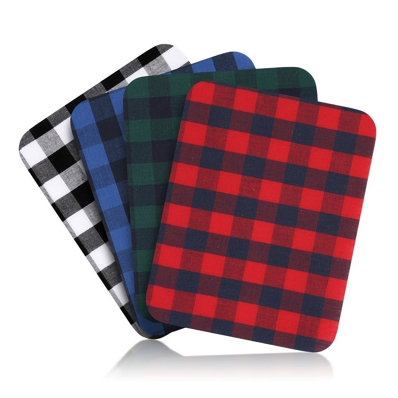 DIY Hand Elbow Knee Repair Patch Plaid Denim Shirt Coat Elbow Patch Pants