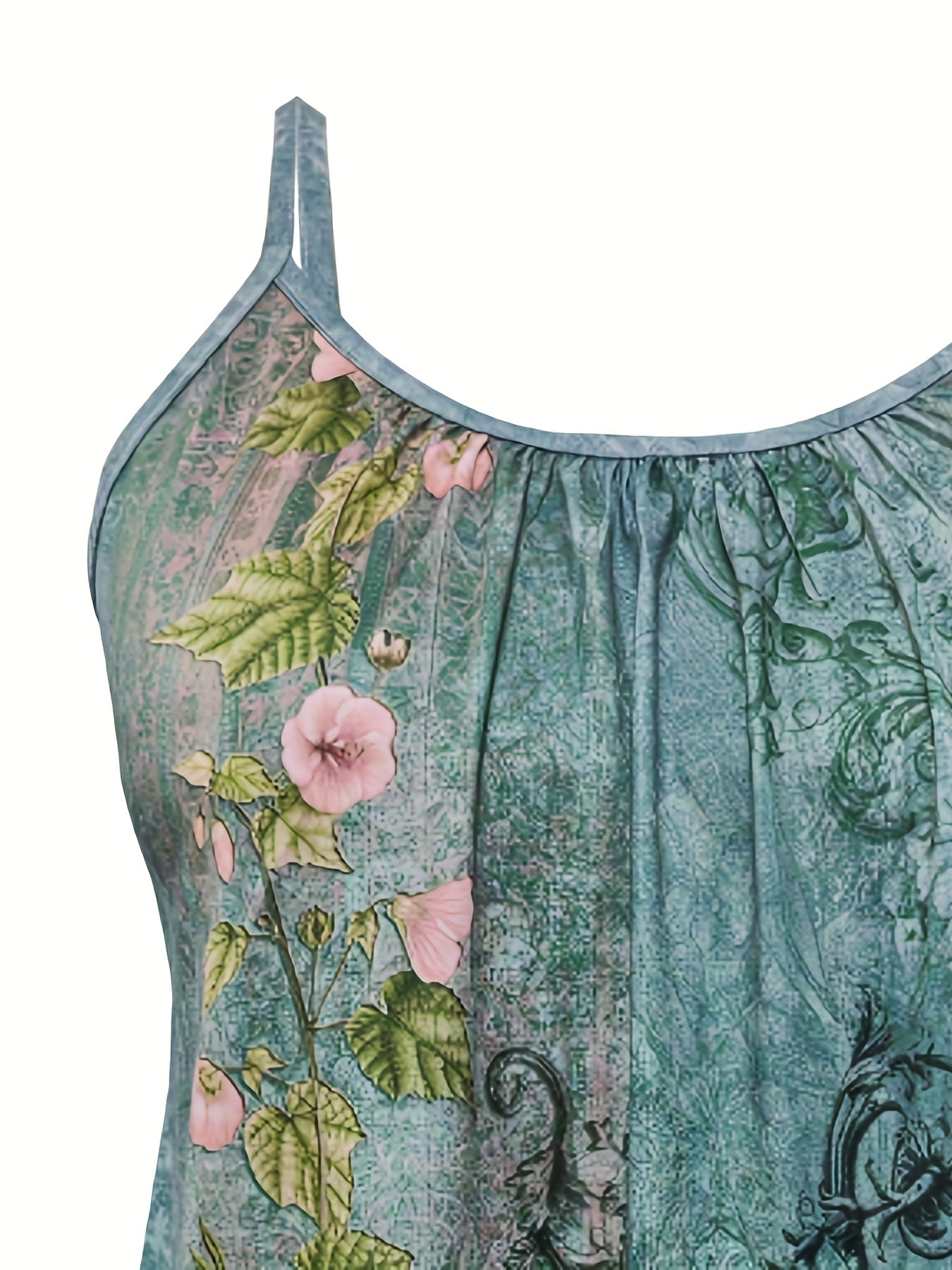  Floral Print Stretch Cami Top