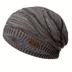 Men's Windproof Fleece Woolen Pullover Hat for Daily Use