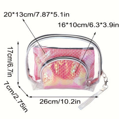 Women's Travel Cosmetic Bag Zipper Handbag Storage Pouch for Business Trip
