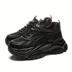 Women's Non-slip Chunky Sneakers Lace Up Sport Shoes