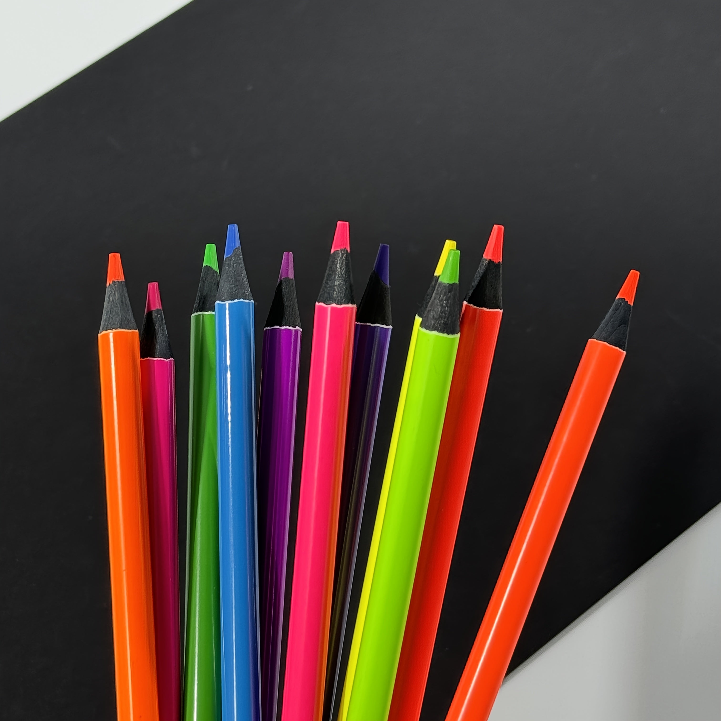 Neon Colored Pencils Set - Professional Drawing Pencil Set