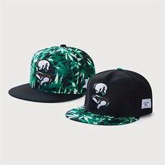 Leaf Print Snapback Hats Unisex Lightweight Adjustable Cap