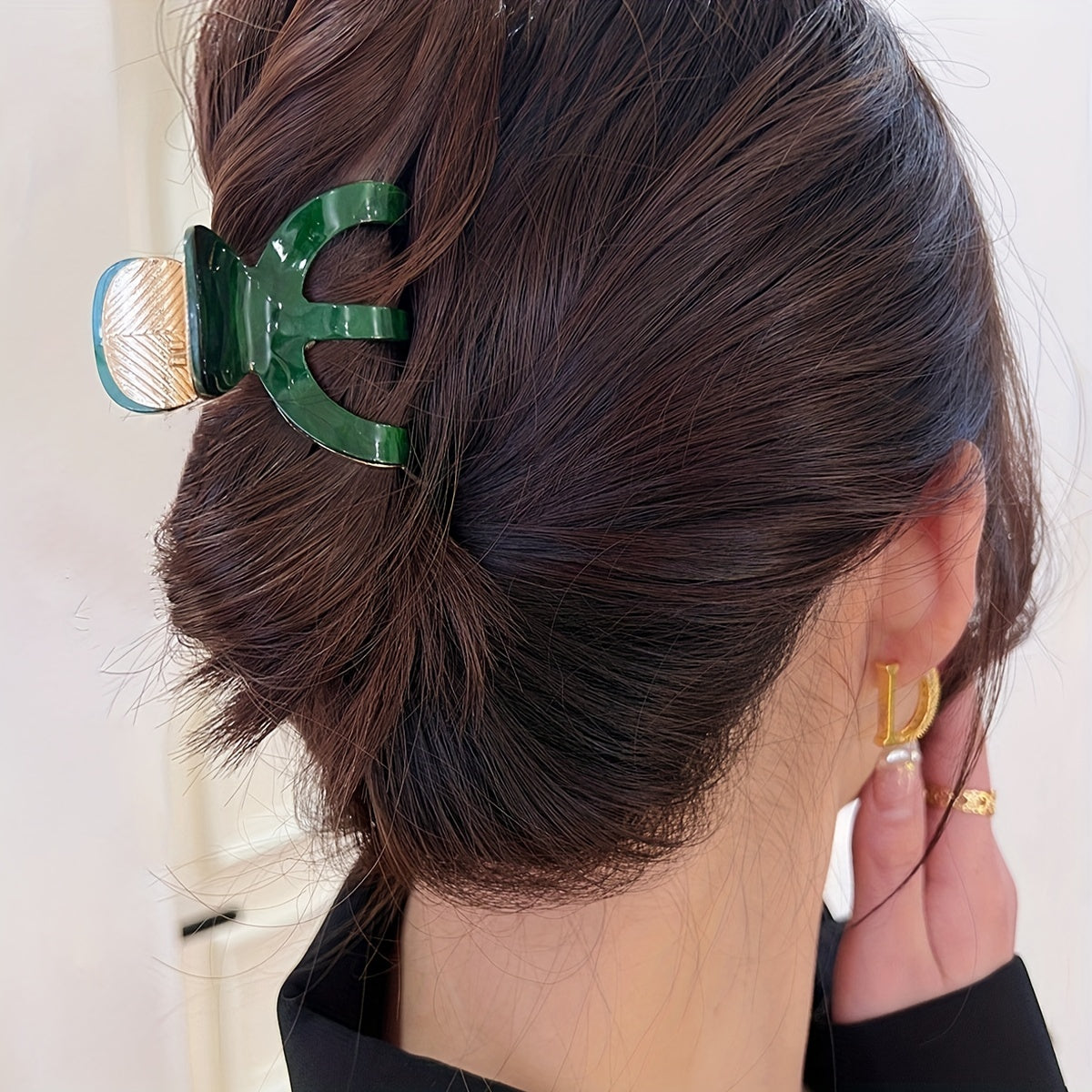 Acetate Hair Claw Alloy Shark Claw Back Head Clip Women's Hair Accessories