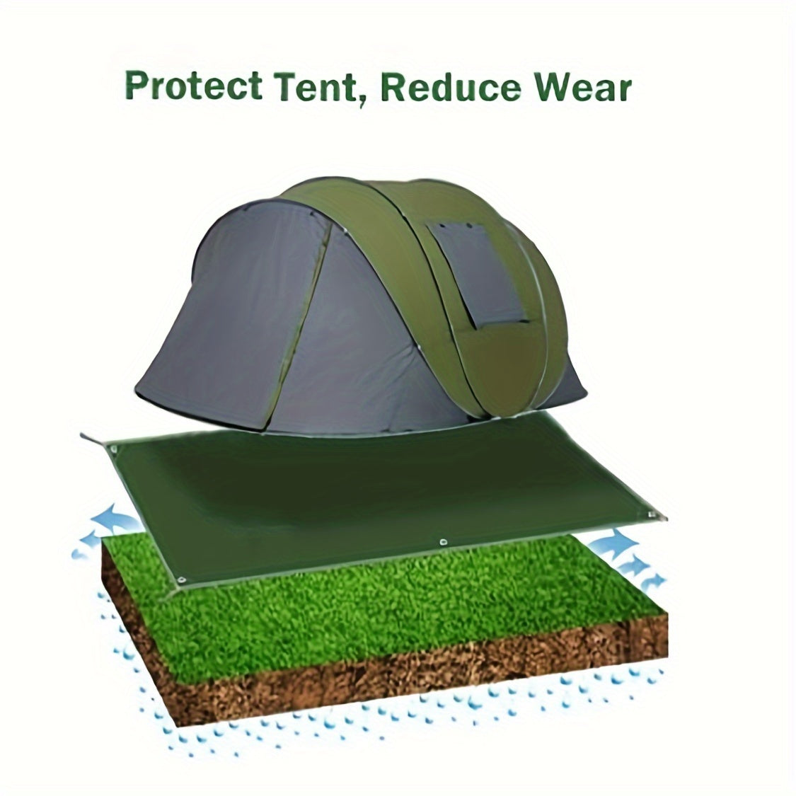 Waterproof Tent Tarp for 2-8 Person Camping