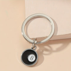 Billiards Ball 8 Keychain Pendant Sports Keychain Snooker Bag Car Key Chain
