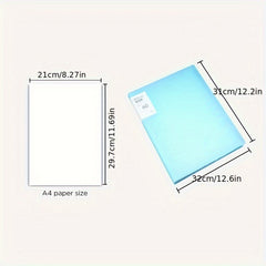 6pcs A4 File Folder Display Book 40 Pages Transparent Insert Paper Organizer