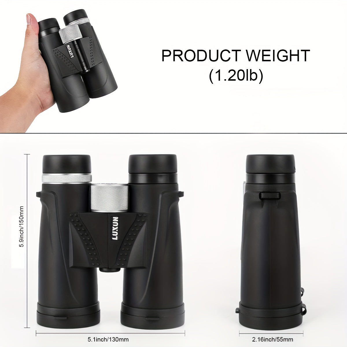12x42 Powerful Long Range Binoculars Portable Professional HD Telescope