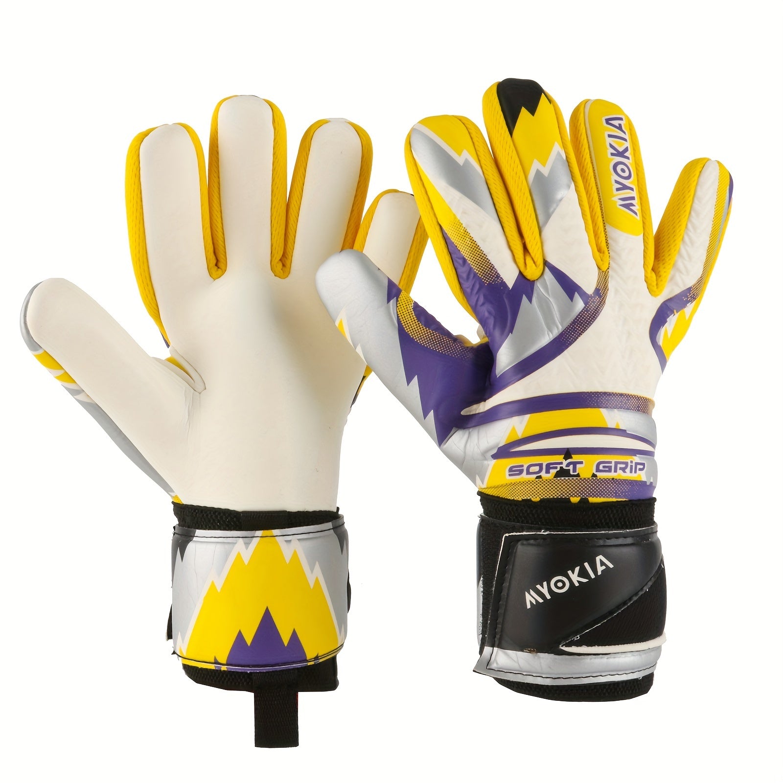 MYOKIA Goalie Gloves Latex Football Gloves Size 8 9 10