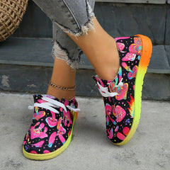 Women's Mushroom Pattern Halloween Lightweight Walking Shoes