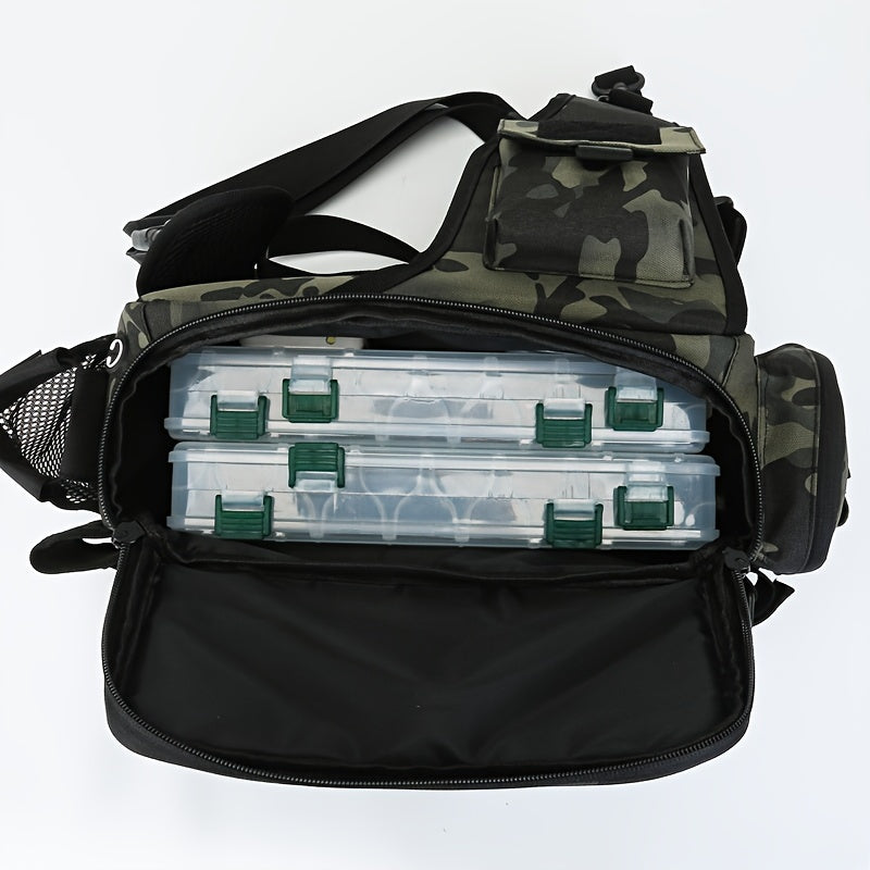 Multifunctional Shoulder Bag Messenger Bag Fishing Bait Hook Storage