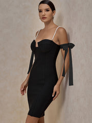 Beaded Strap Bodycon Mini Dress Womens Clothing
