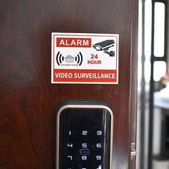 10pcs Video Surveillance Sign 24-Hour Surveillance Vinyl Decal Sticker