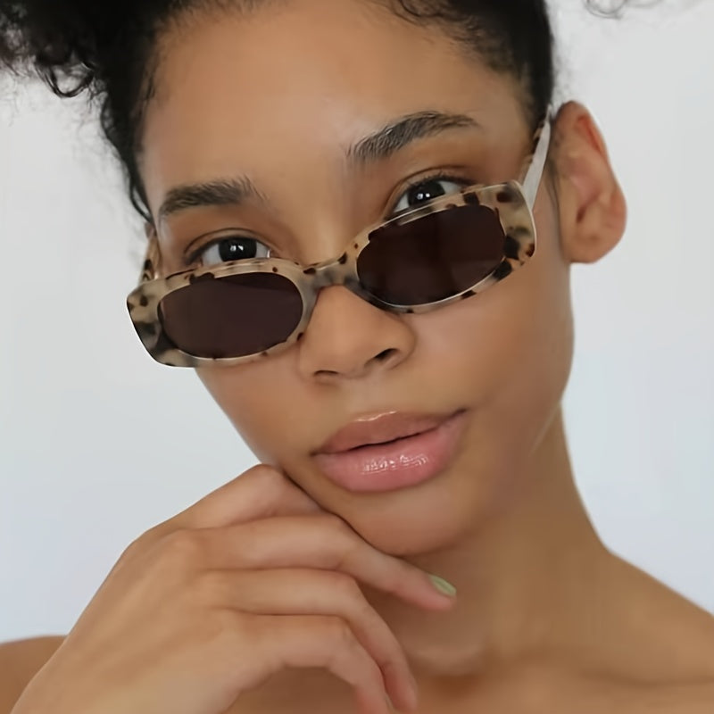Tortoiseshell Vintage Sunglasses For Women 90s Square Glasses