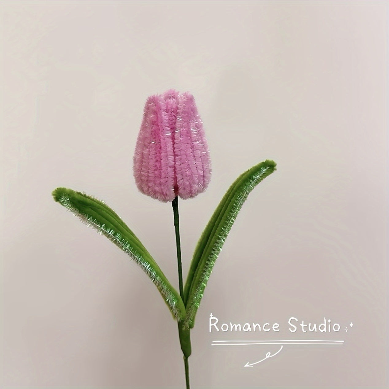 200pcs Pink Glitter Pipe Cleaners Craft for DIY Bouquet Chenille Stems
